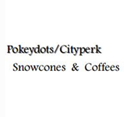 Pokeydots/City Perk Snowcones & Coffees Logo
