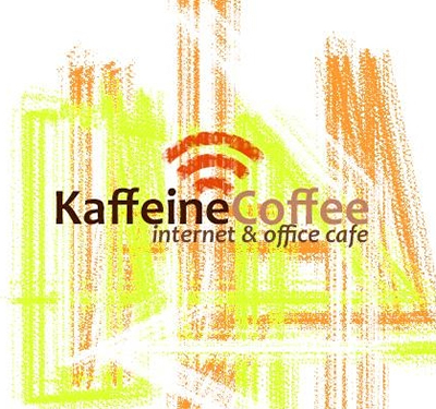Kaffeine Coffee Internet & Office Cafe Logo