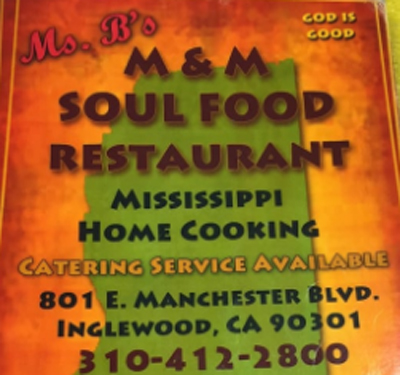 Ms B's M & M Soul Food Logo