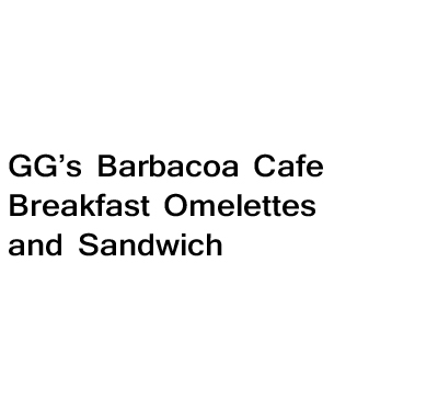 GG's Barbacoa Cafe Breakfast Omelettes and Sandwich Logo