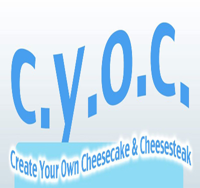C.Y.O.C. Create Your Own Cheesecake & Cheesesteak Logo