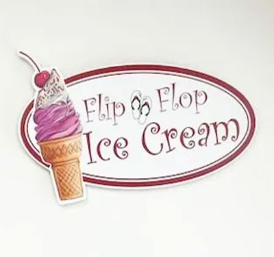 Flip Flop Ice Cream Shop Logo