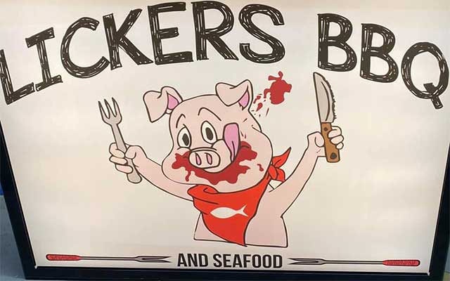 Lickers BBQ and Seafood Logo