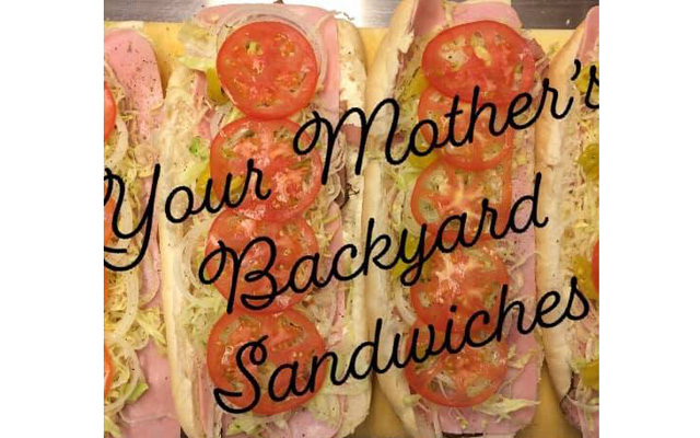 Your Mothers Backyard Sandwiches Logo