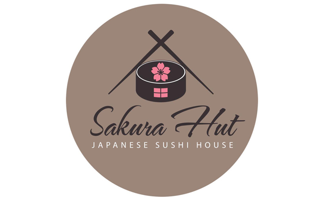Sakura Hut Japanese Sushi House Logo